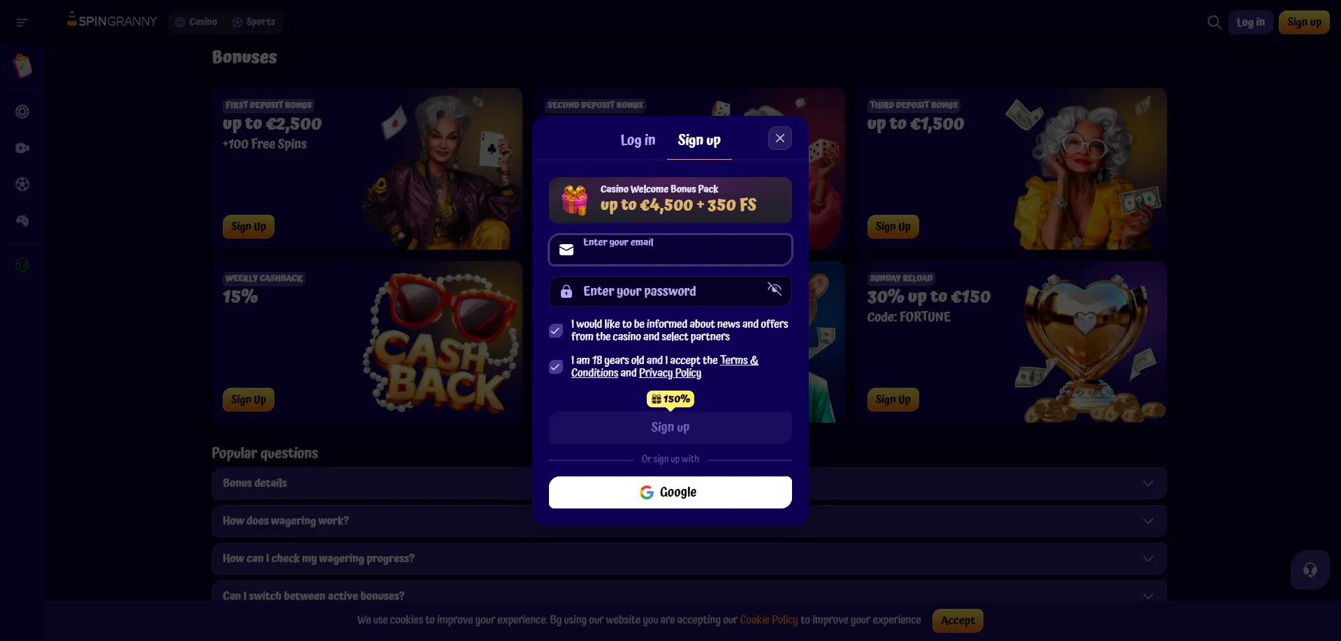 Come registrarsi su Spingranny Casino — guida alla registrazione italiana